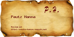 Pautz Hanna névjegykártya